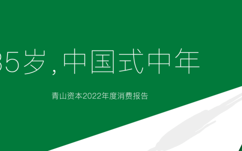 35岁，中国式中年丨青山资本2022年度消费报告