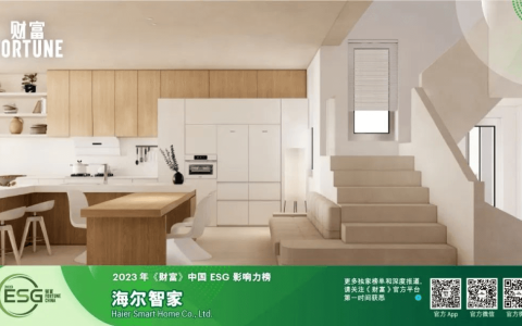 海尔智家再入《财富》ESG榜单，居行业榜首