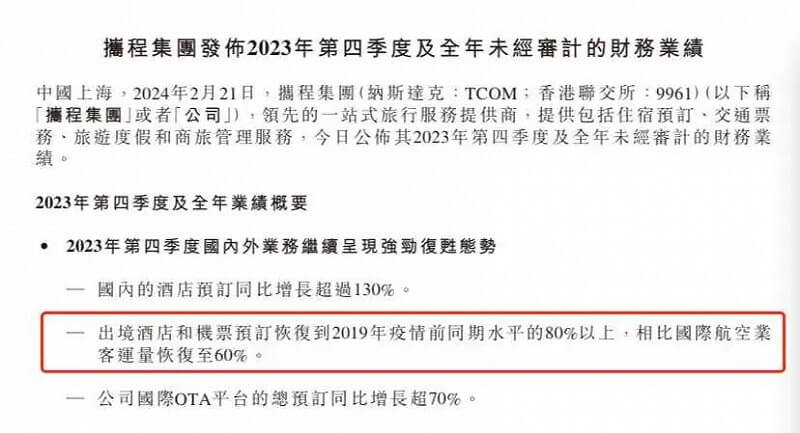 携程发布最新财报：高增长能否持续