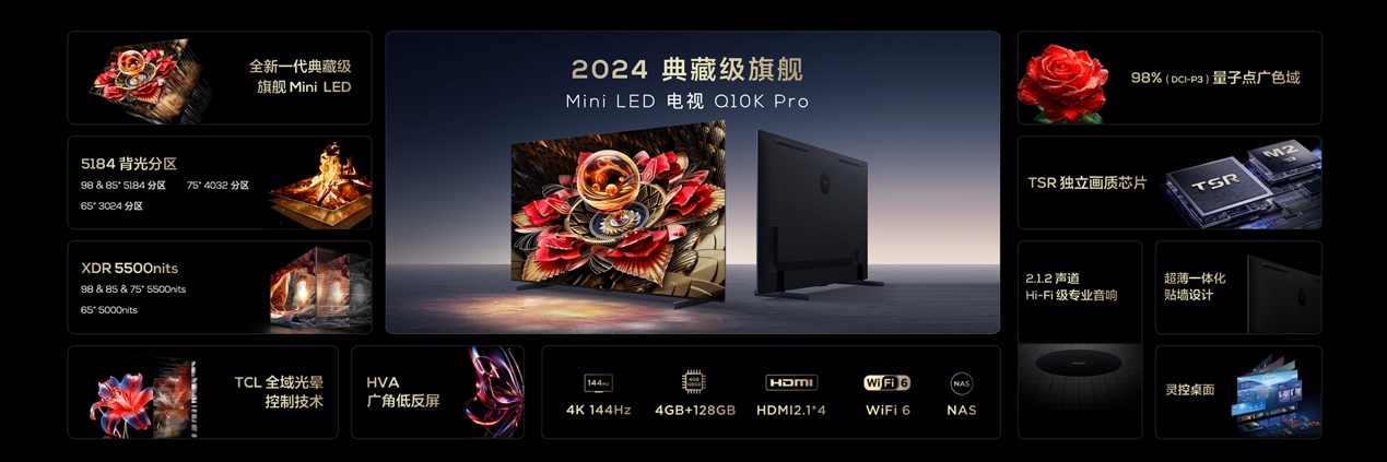 TCL再发3款王炸级Mini LED电视新品，Q10K、Q10K Pro和T7K向影音爱好者致敬