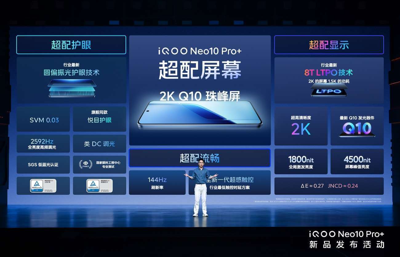 2K屏骁龙双芯旗舰 “超配双芯战神”iQOO Neo10 Pro+发布