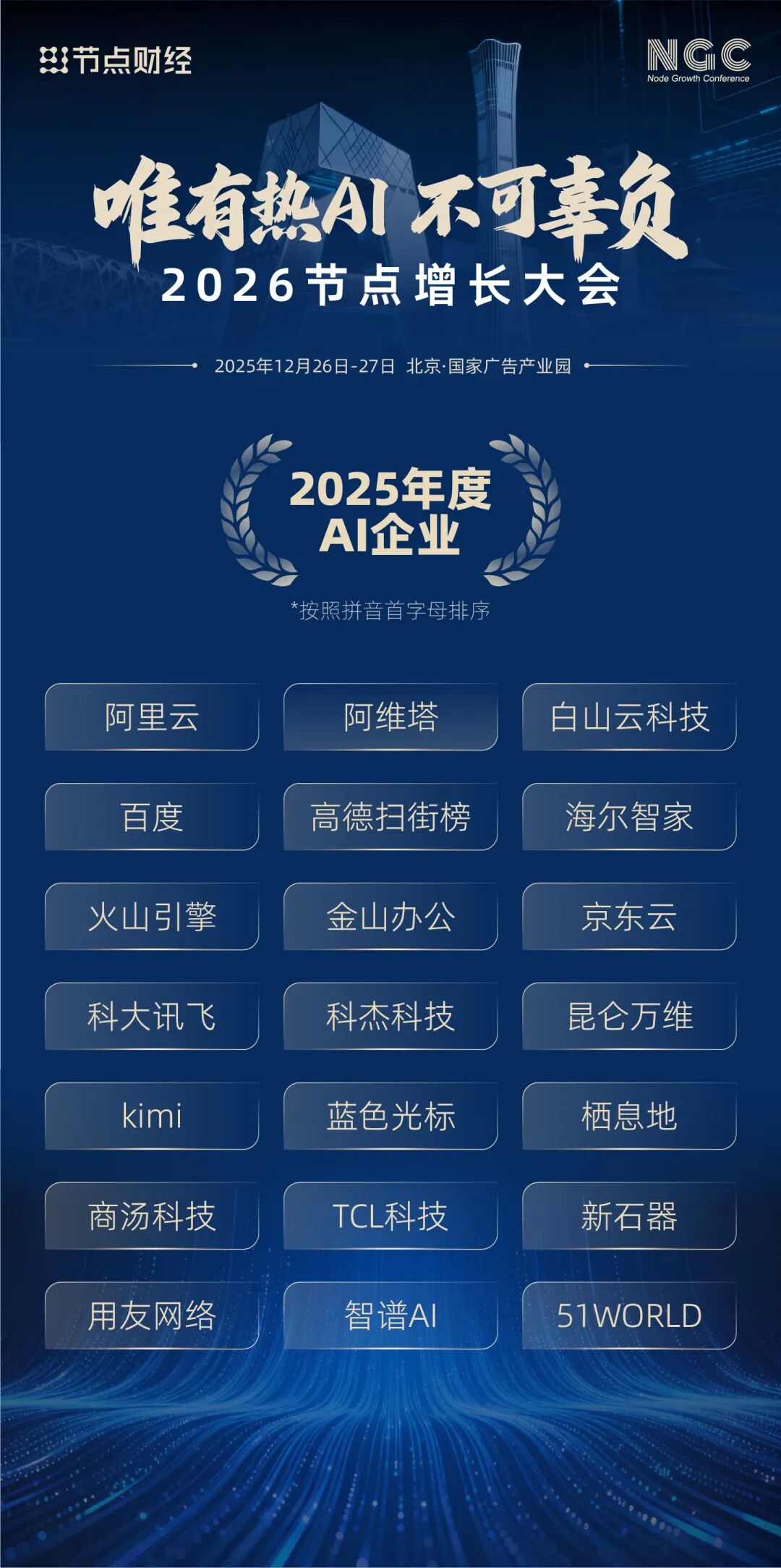重磅！2026节点增长大会「年度六大系列榜单」正式发布