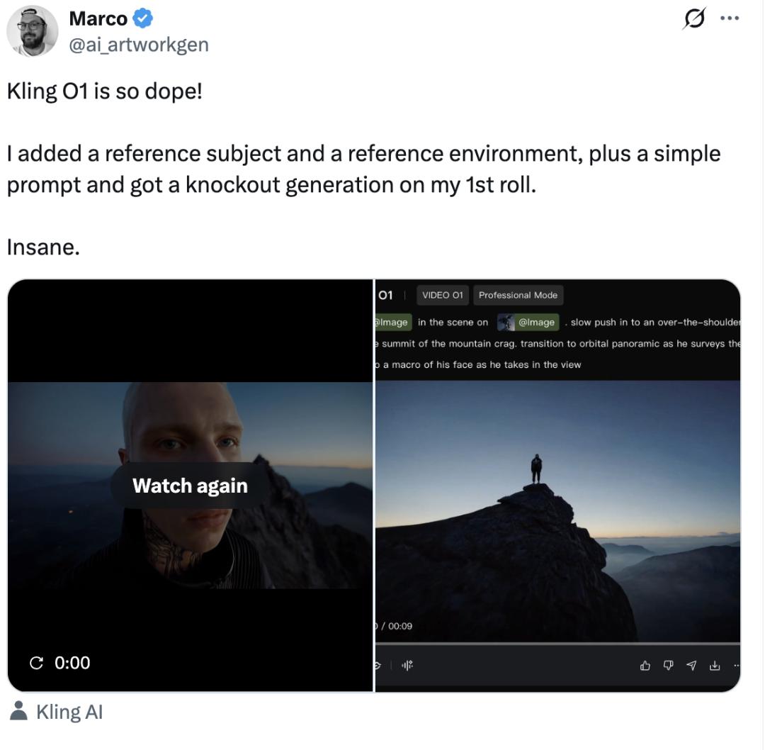 像修图一样修视频？实测快手可灵 O1，这才是创作者想要的神器