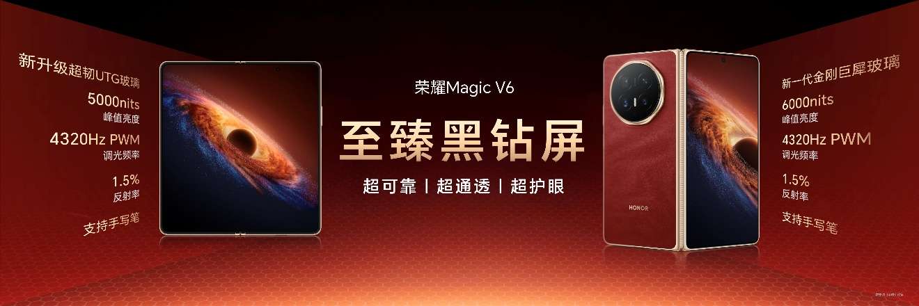 加速落地全球领先AI终端生态， 荣耀 Magic V6 重塑折叠屏智慧体验