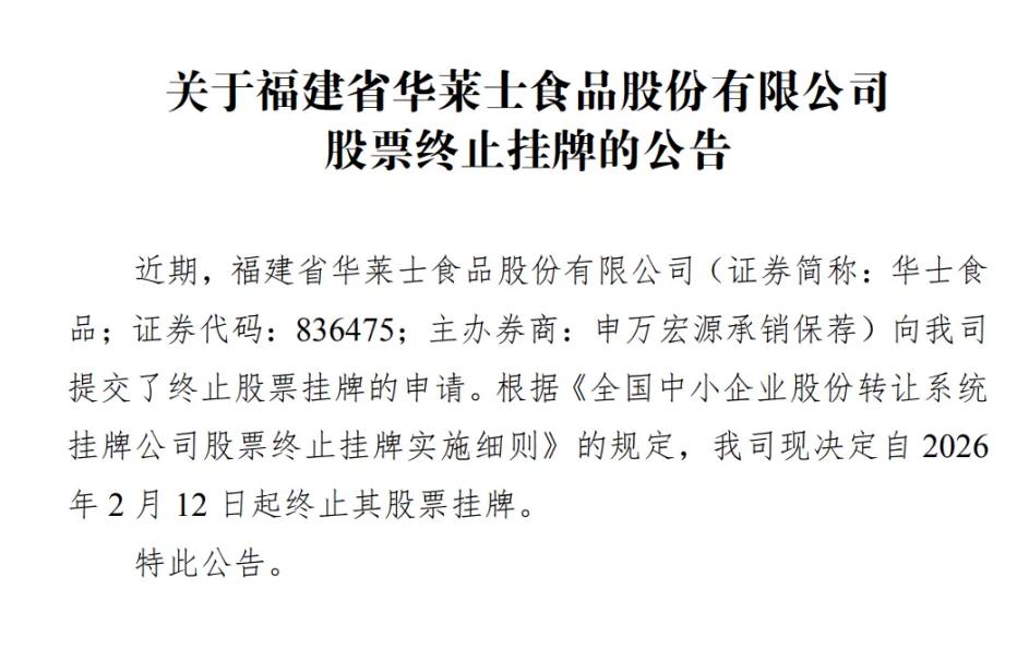 「下沉之王」华莱士，退市了