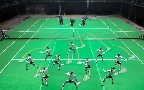 马斯克都点赞了，银河通教会机器人打网球