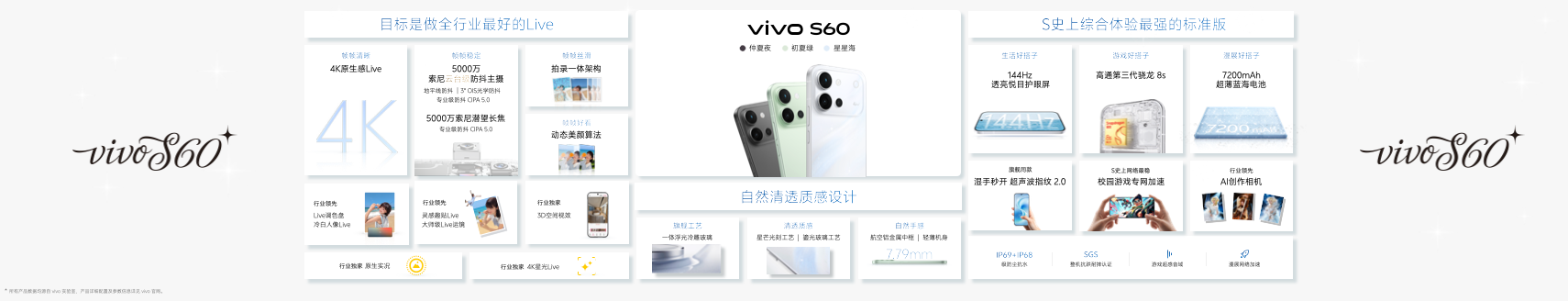 4K Live原相机，帧帧丝滑真清晰，vivo S60系列正式发布
